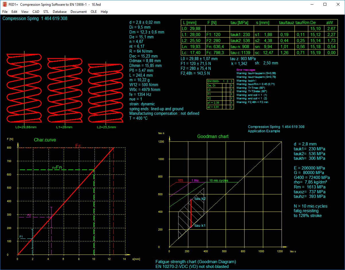 Compression Spring Drawing